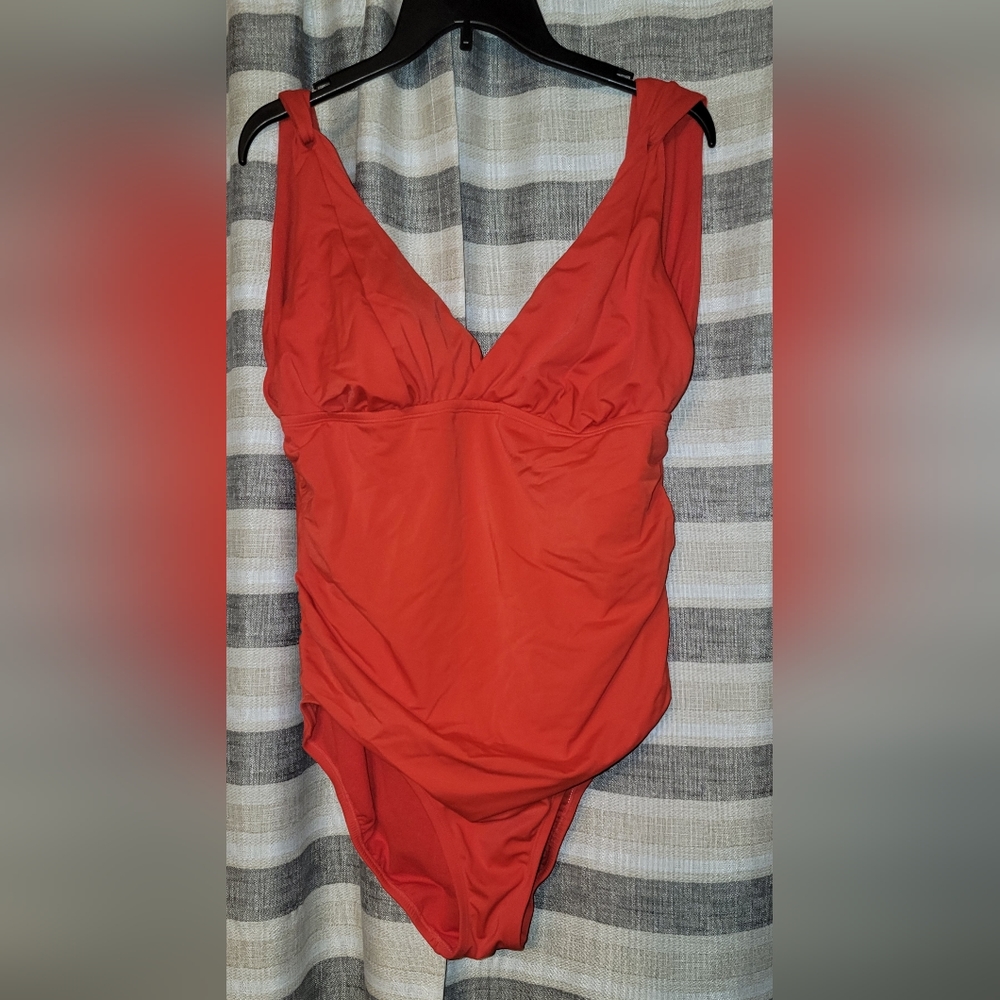 Orange bathing suit